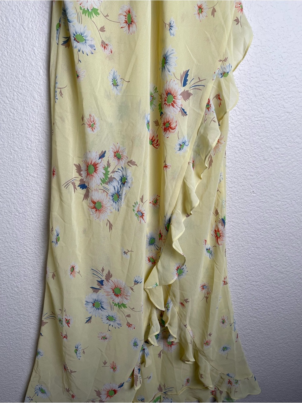 Y2K Victoria’s Secret Ruffle Floral Slip Dress Sheer Faux Wrap Lingerie Size XS - Picture 4 of 10